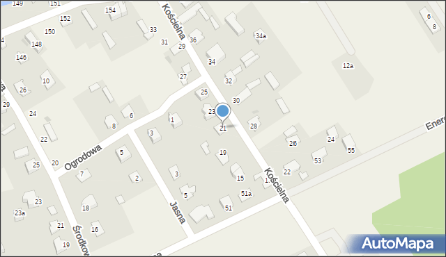 Laskowiec, Kościelna, 21, mapa Laskowiec