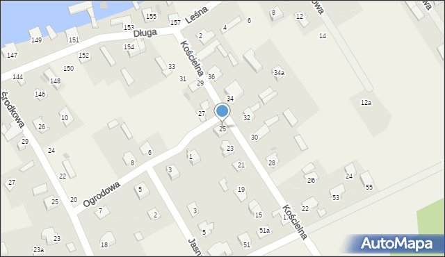 Laskowiec, Kościelna, 25, mapa Laskowiec