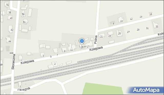 Lasocice, Kolejowa, 15, mapa Lasocice