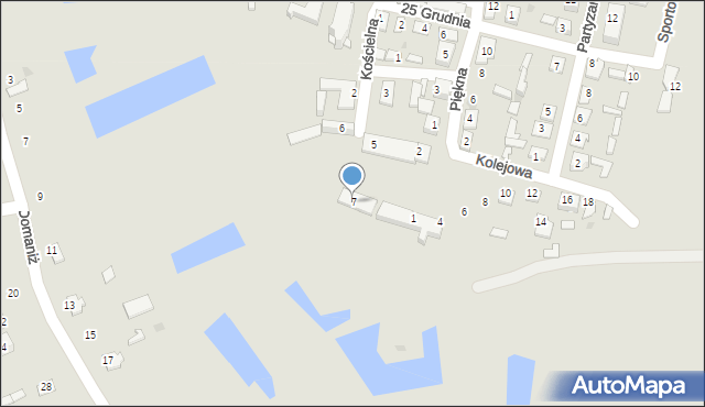 Łaszczów, Kościelna, 7, mapa Łaszczów