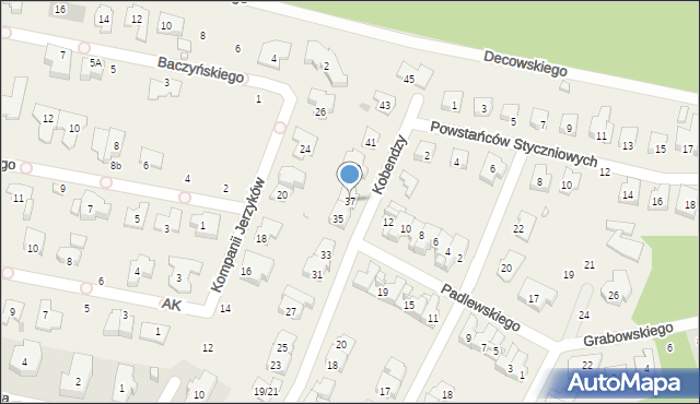 Latchorzew, Kobendzy Romana, 37, mapa Latchorzew