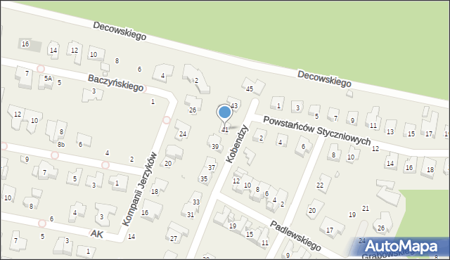 Latchorzew, Kobendzy Romana, 41, mapa Latchorzew