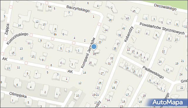 Latchorzew, Kompanii Jerzyków, 18, mapa Latchorzew