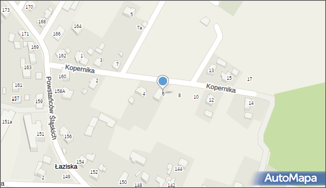 Łaziska, Kopernika Mikołaja, 6, mapa Łaziska