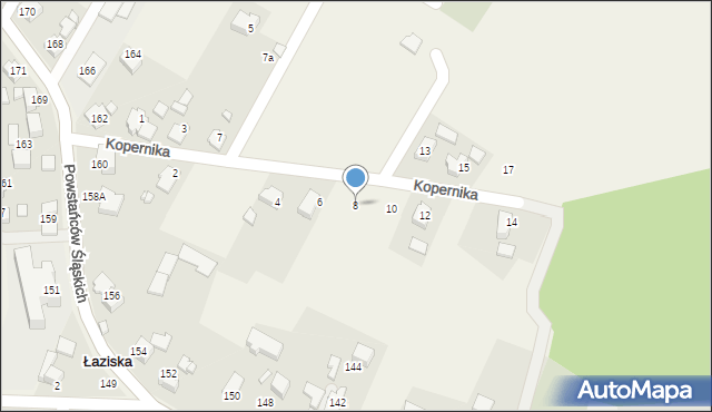 Łaziska, Kopernika Mikołaja, 8, mapa Łaziska
