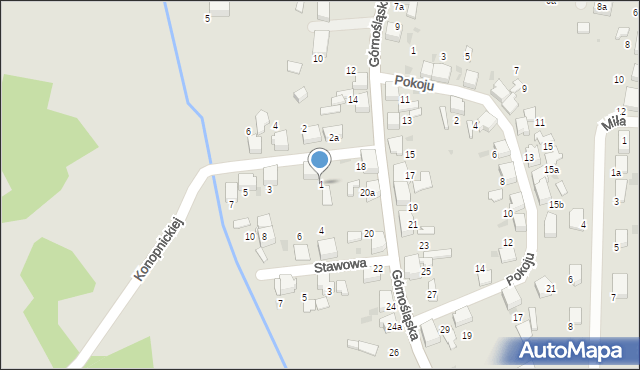 Łaziska Górne, Konopnickiej Marii, 1, mapa Łaziska Górne