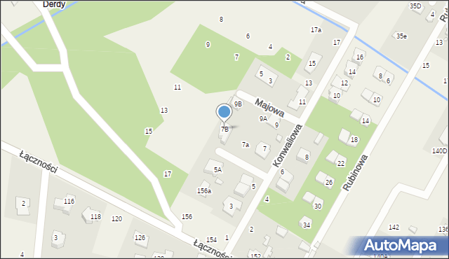 Łazy, Konwaliowa, 7B, mapa Łazy