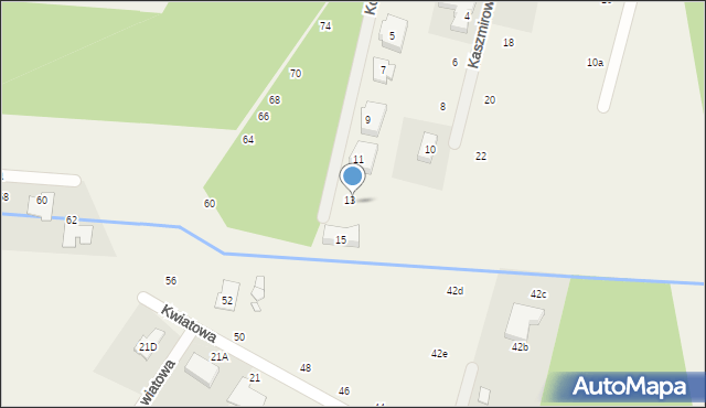 Łazy, Koralowa, 13a, mapa Łazy