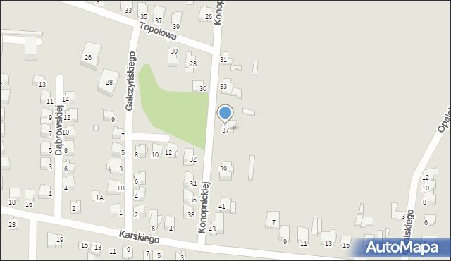 Łazy, Konopnickiej Marii, 37, mapa Łazy