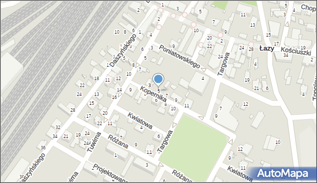 Łazy, Kopernika Mikołaja, 5, mapa Łazy