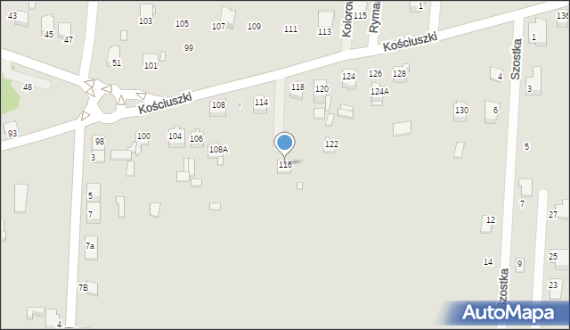 Łazy, Kościuszki Tadeusza, gen., 116, mapa Łazy