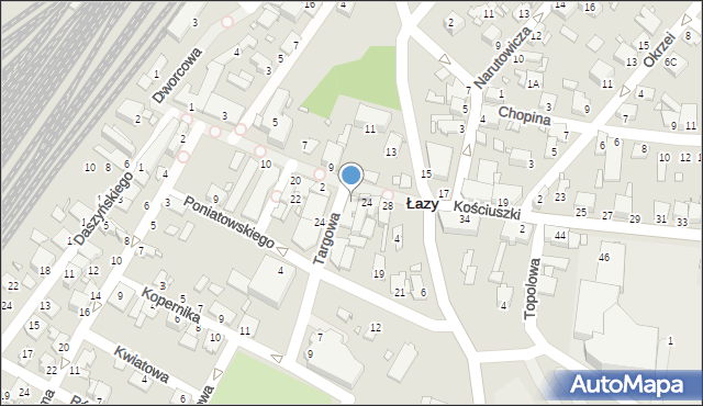 Łazy, Kościuszki Tadeusza, gen., 26a, mapa Łazy