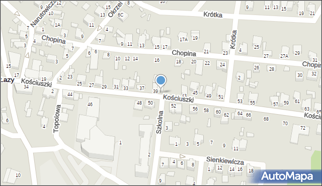 Łazy, Kościuszki Tadeusza, gen., 41, mapa Łazy