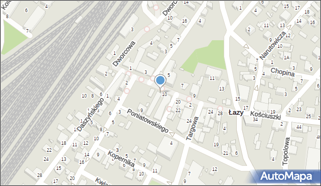 Łazy, Kościuszki Tadeusza, gen., 8, mapa Łazy