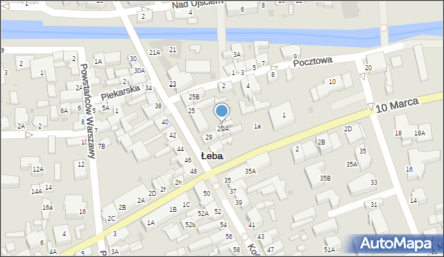 Łeba, Kościuszki Tadeusza, gen., 29A, mapa Łeba