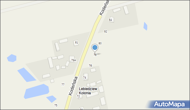 Lebiedziew, Kodeńska, 78, mapa Lebiedziew