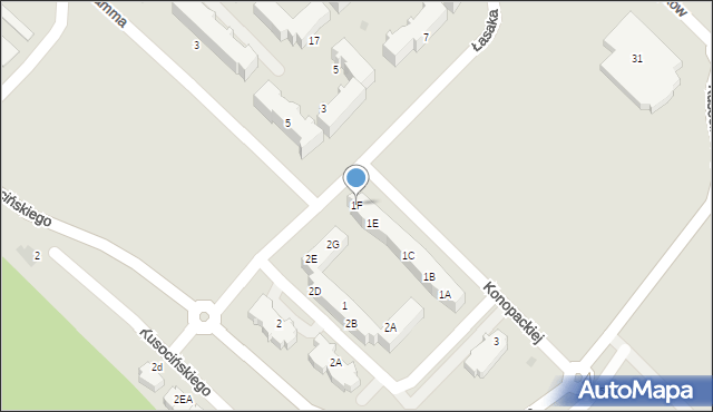 Lębork, Konopackiej Haliny, 1F, mapa Lębork