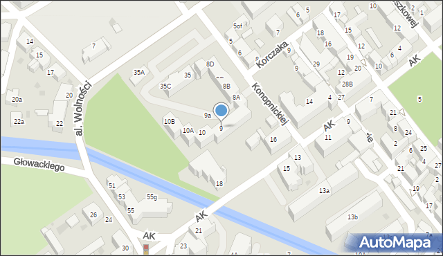 Lębork, Konopnickiej Marii, 9, mapa Lębork