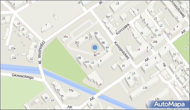 Lębork, Konopnickiej Marii, 9a, mapa Lębork