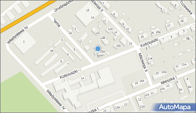 Lębork, Kościuszki Tadeusza, gen., 20, mapa Lębork