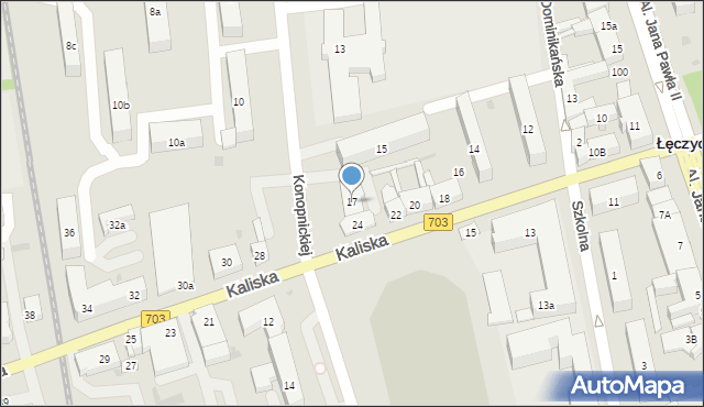 Łęczyca, Konopnickiej Marii, 17, mapa Łęczyca