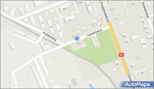 Łęczyca, Kopalniana, 7, mapa Łęczyca