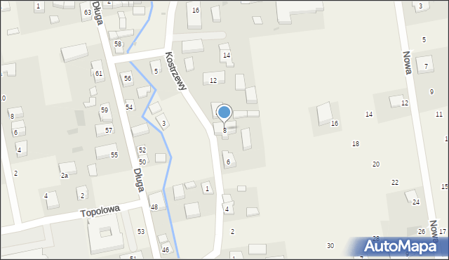 Łęczyce, Kostrzewy, 8, mapa Łęczyce