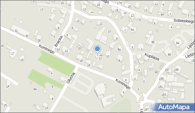 Lędziny, Kontnego Pawła, ks., 14, mapa Lędziny