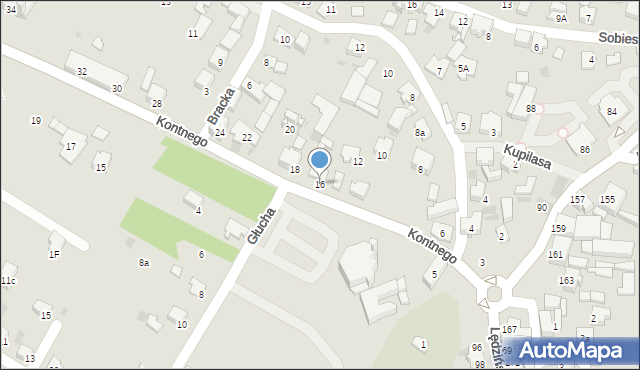 Lędziny, Kontnego Pawła, ks., 16, mapa Lędziny