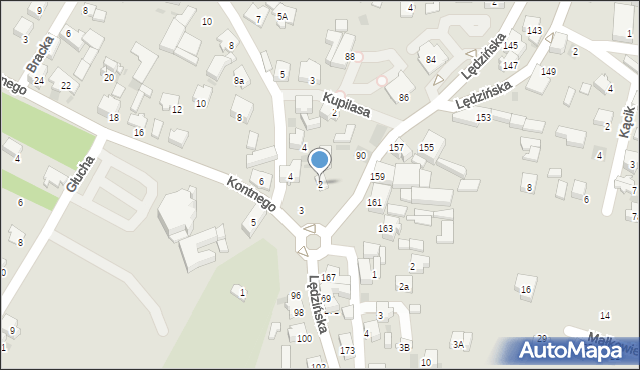 Lędziny, Kontnego Pawła, ks., 2, mapa Lędziny