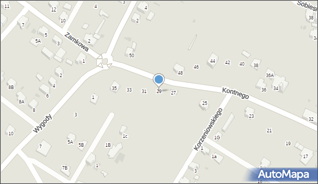 Lędziny, Kontnego Pawła, ks., 29, mapa Lędziny