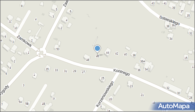 Lędziny, Kontnego Pawła, ks., 46, mapa Lędziny