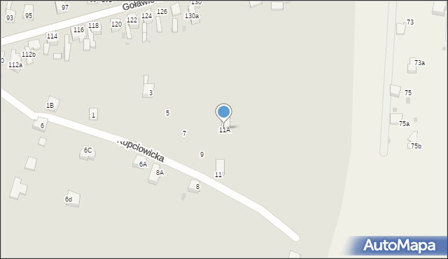 Lędziny, Kopciowicka, 11A, mapa Lędziny