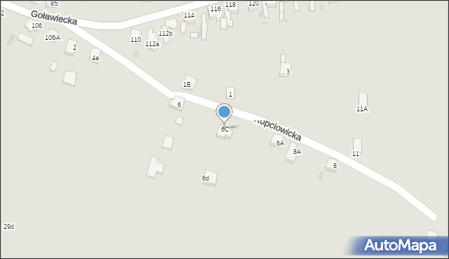 Lędziny, Kopciowicka, 6C, mapa Lędziny