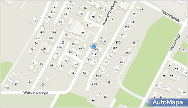 Legionowo, Kochanowskiego Jana, 11A, mapa Legionowo
