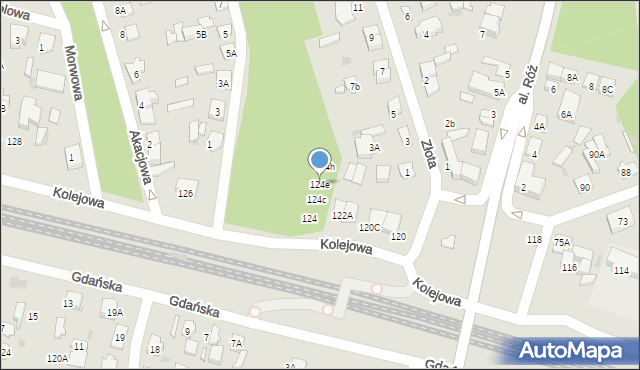 Legionowo, Kolejowa, 124e, mapa Legionowo