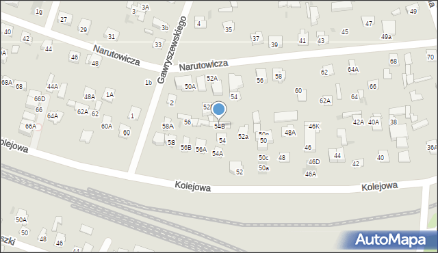 Legionowo, Kolejowa, 54B, mapa Legionowo