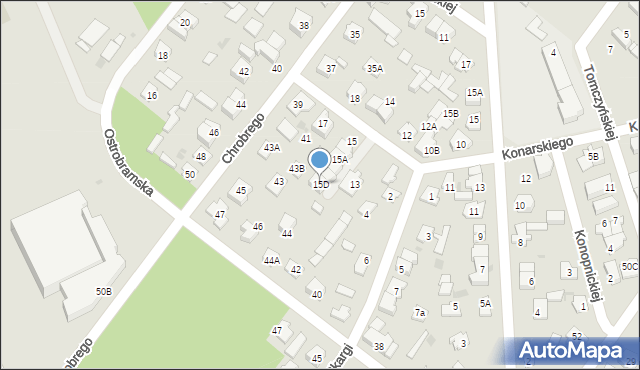 Legionowo, Konarskiego Stanisława, 15D, mapa Legionowo