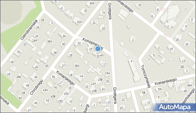 Legionowo, Konopnickiej Marii, 11, mapa Legionowo