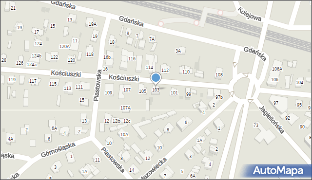 Legionowo, Kościuszki Tadeusza, gen., 103, mapa Legionowo