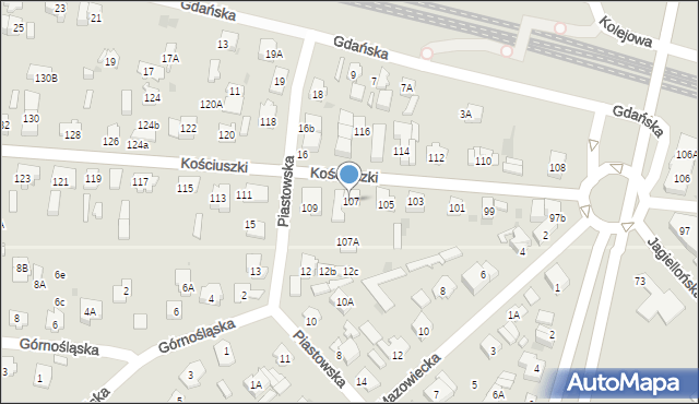 Legionowo, Kościuszki Tadeusza, gen., 107, mapa Legionowo