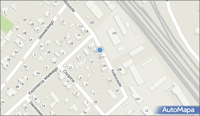 Legionowo, Kościuszki Tadeusza, gen., 21, mapa Legionowo