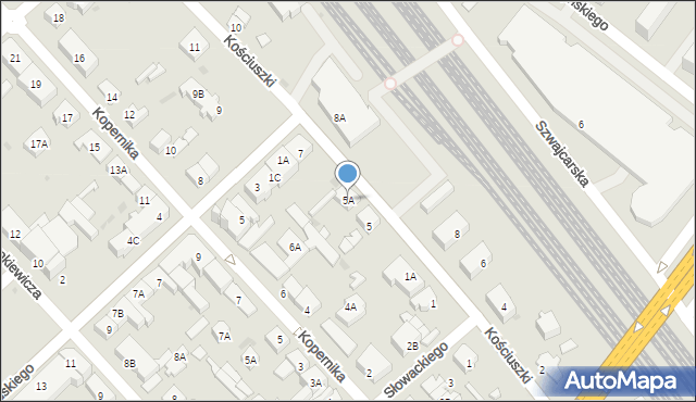 Legionowo, Kościuszki Tadeusza, gen., 5A, mapa Legionowo