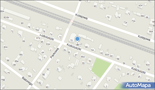 Legionowo, Kościuszki Tadeusza, gen., 68, mapa Legionowo