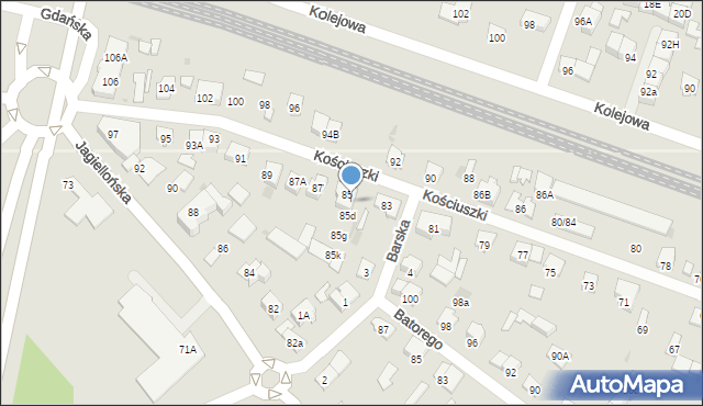 Legionowo, Kościuszki Tadeusza, gen., 85b, mapa Legionowo