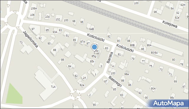 Legionowo, Kościuszki Tadeusza, gen., 85f, mapa Legionowo