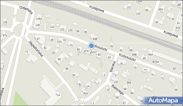 Legionowo, Kościuszki Tadeusza, gen., 87, mapa Legionowo