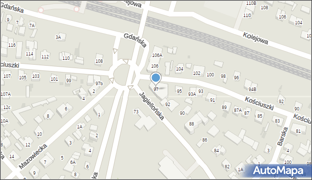 Legionowo, Kościuszki Tadeusza, gen., 97, mapa Legionowo