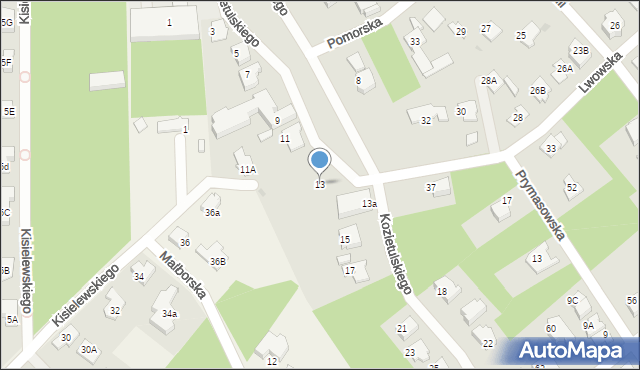 Legionowo, Kozietulskiego Jana Leona, płk., 13, mapa Legionowo
