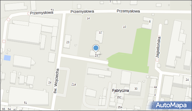 Legnica, Kominka Bolesława, kard., 23, mapa Legnicy